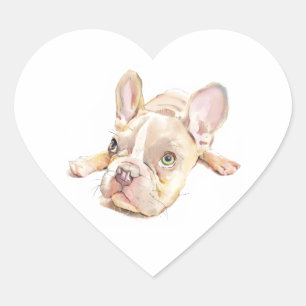 French Bulldog Heart Sticker, Dog Lover  Sticker