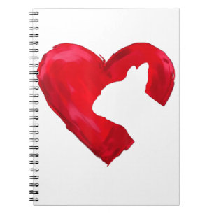 French Bulldog Heart Valentines Day Dog Lover Notebook