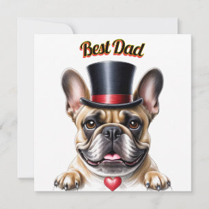 French Bulldog  Herz Vatertag Bulldogge Invitation