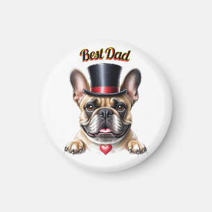 French Bulldog  Herz Vatertag Bulldogge Magnet
