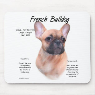 French Bulldog History Design Mouse Pad