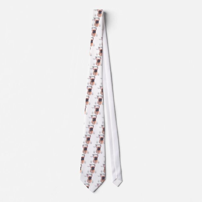 French Bulldog History Design Tie (Front)
