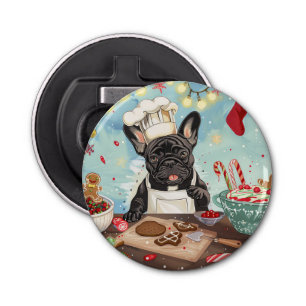French Bulldog Holiday Baking: Festive Christmas Bottle Opener
