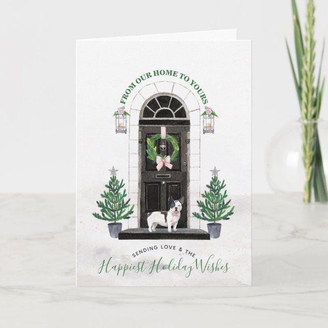 French Bulldog Holiday Christmas Card Frenchie (Front)