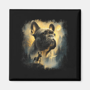 French bulldog howling to the moon meme 90s animal magnet