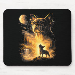 French Bulldog Howling To The Moon Meme 90s Animal Mouse Pad
