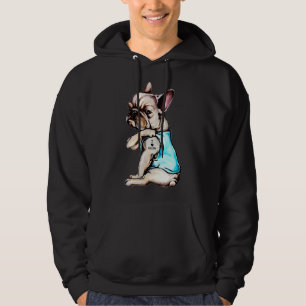 French Bulldog I Love Mum Tattoo Bulldog Mum Hoodie
