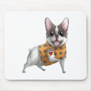 French Bulldog I Love Mum Tattoo Dog Shirt Mothers Mouse Pad