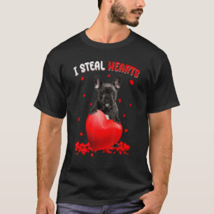 French Bulldog I Steal Hearts Cute Dog Hug Heart V T-Shirt