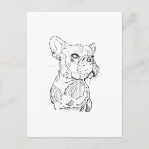 French Bulldog Illustration, Personalised Postcard
