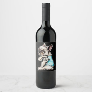 French Bulldog I'm Not A Pugs Gift Wine Label