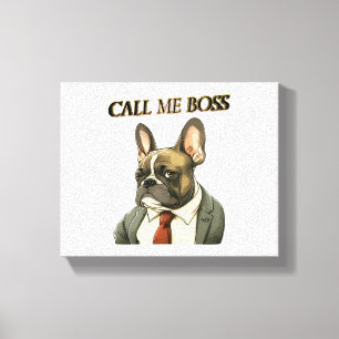 French Bulldog in a Suit Canvas Print