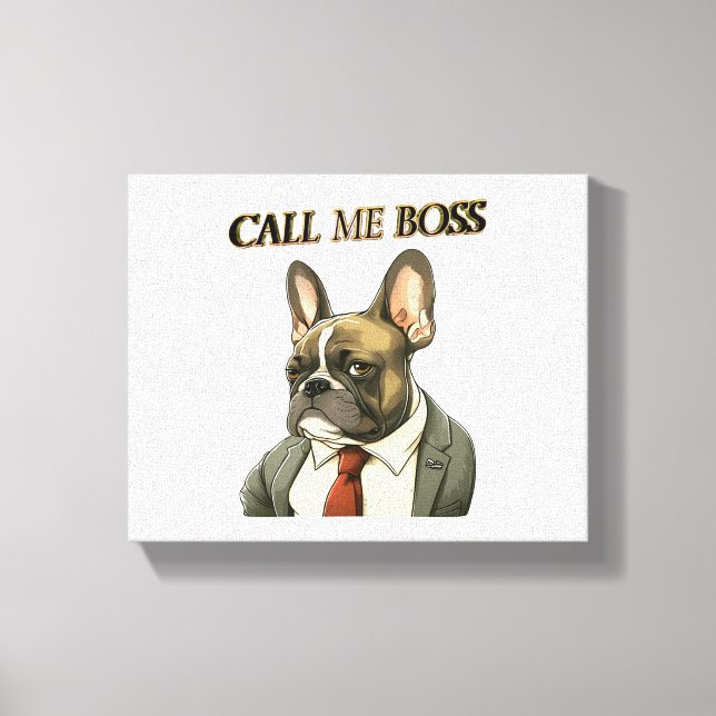 French Bulldog in a Suit   Canvas Print (Front)