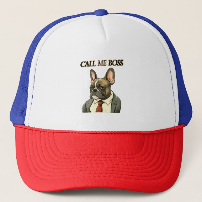 French Bulldog in a Suit   Trucker Hat (Front)