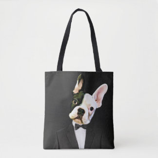 French Bulldog in a Tuxedo Tote Bag