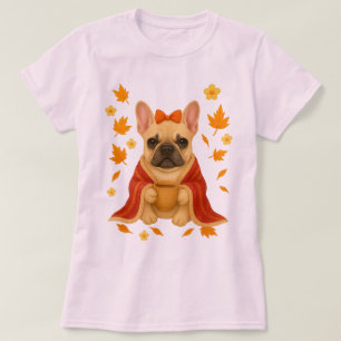 French Bulldog in Blanket   Drinking Coffee Cosy  T-Shirt