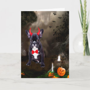 French Bulldog in Halloween Costume  Card