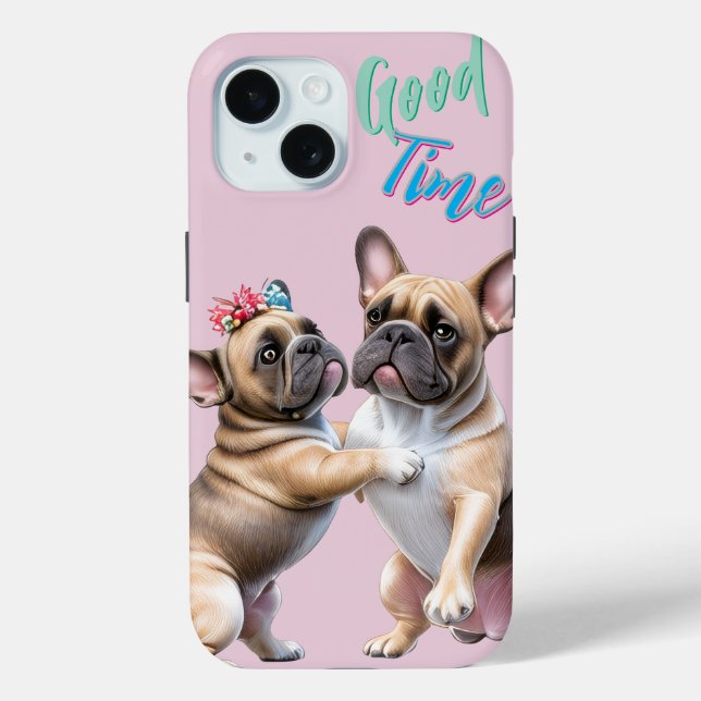 French Bulldog in love Valentine's Day  Case-Mate iPhone Case (Back)