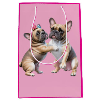 French Bulldog in love Valentine's Day Medium Gift Bag