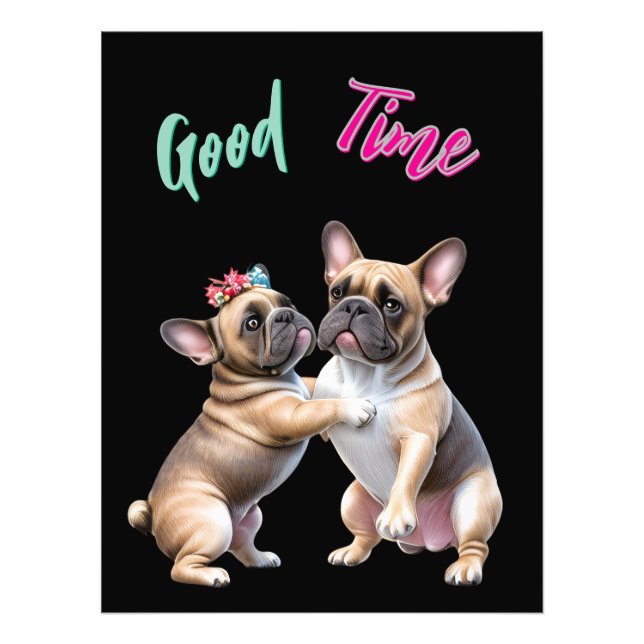 French Bulldog in love Valentine's Day  Photo Print (Front)