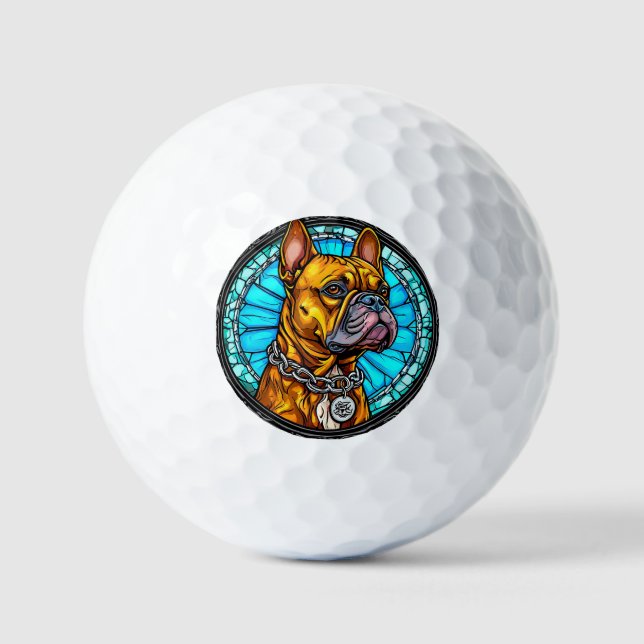 French Bulldog in Ornate Design Golf Balls (Front)