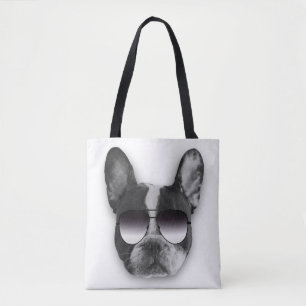 French Bulldog in Sunglasses Tote Bag