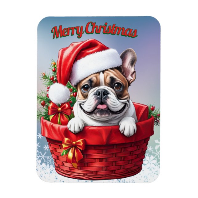 French Bulldog in the basket Magnet (Vertical)