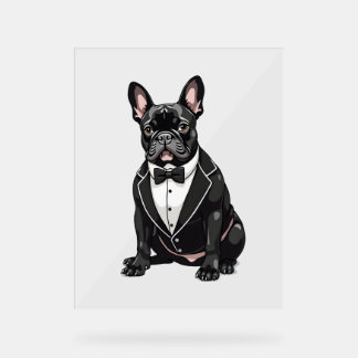 French Bulldog in Tuxedo Acrylic Sign
