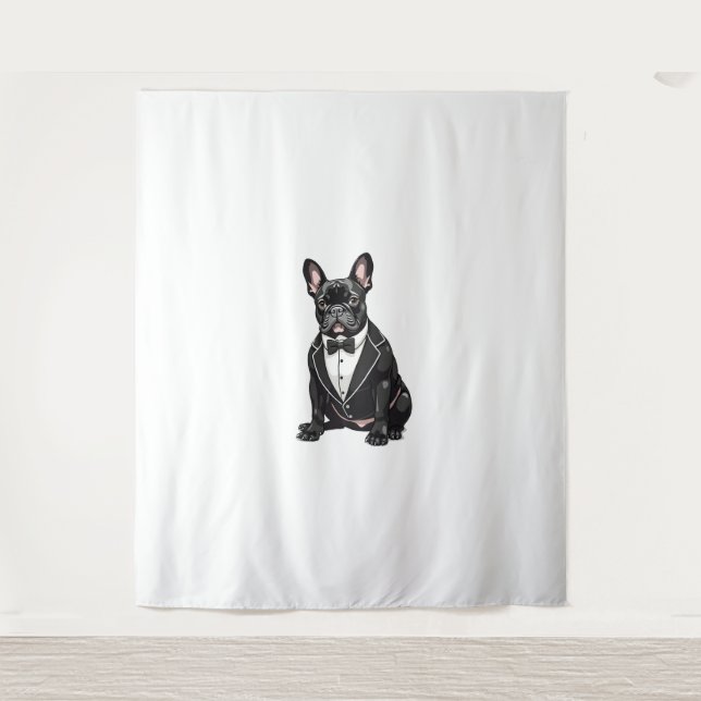 French Bulldog in Tuxedo Tapestry (Front)