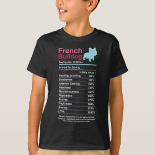 French Bulldog Ingredient Lists T-Shirt