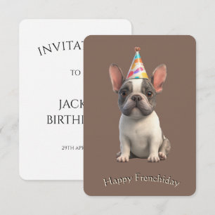 French Bulldog Invitation Card