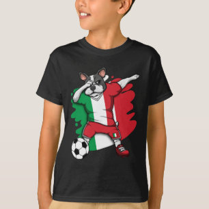 French Bulldog Italy Soccer Fans Jersey Football  T-Shirt