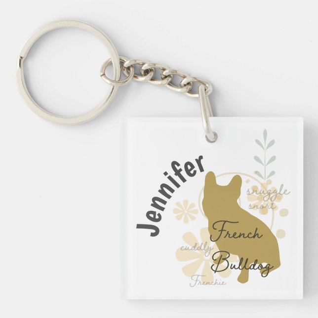 French Bulldog Key Ring (Front)