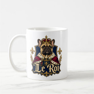 French Bulldog King Royal Dog Design Coffee Mug
