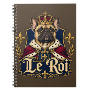 French Bulldog King Royal Dog Design Notebook