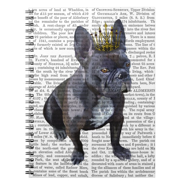 French Bulldog King Spiral Notebook (Front)