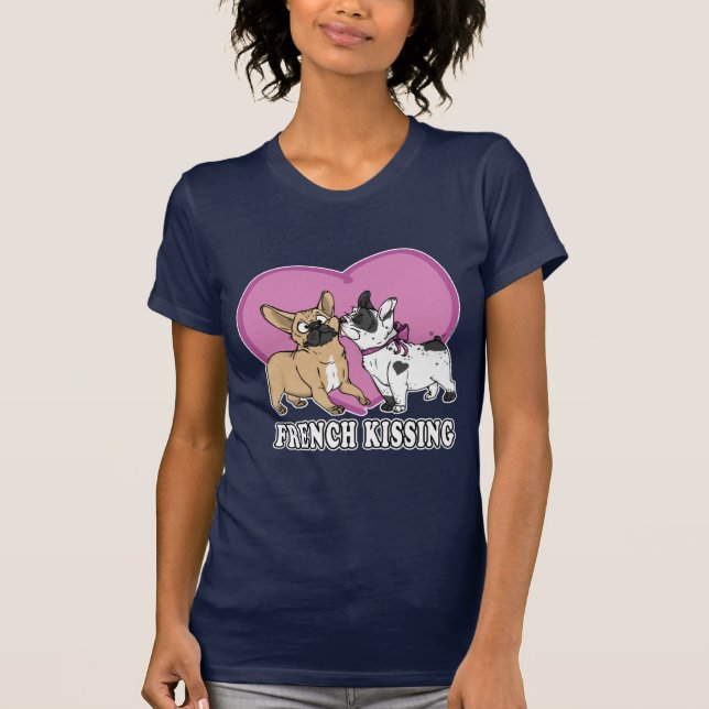 French (bulldog) Kissing T-Shirt (Front)