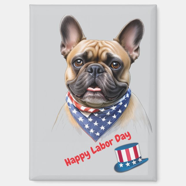 French Bulldog Labor Day French Bulldog Magnet (Front)