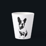 French Bulldog Latte Mug<br><div class="desc">A cute French bulldog latte mug with black and white Frenchie. For the dog lover,  dog walker,  doggie daycare office or veterinarian.</div>
