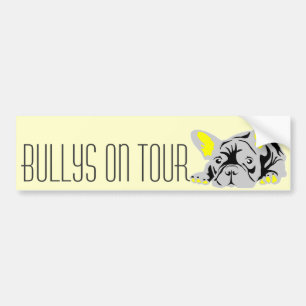 French Bulldog laying contemporary personalised  Bumper Sticker