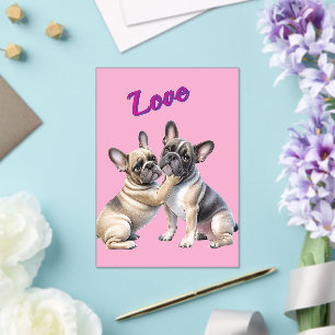 French Bulldog Liebe französische Bulldogge  Acrylic Invitations