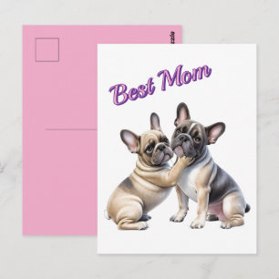 French Bulldog Liebe französische Bulldogge  Postcard