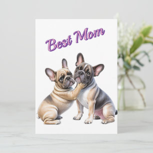 French Bulldog Liebe französische Bulldogge  Thank You Card