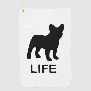 french bulldog life golf towel