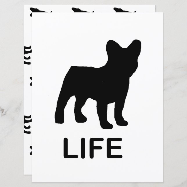 french bulldog life scrapbook dual side (Front/Back)