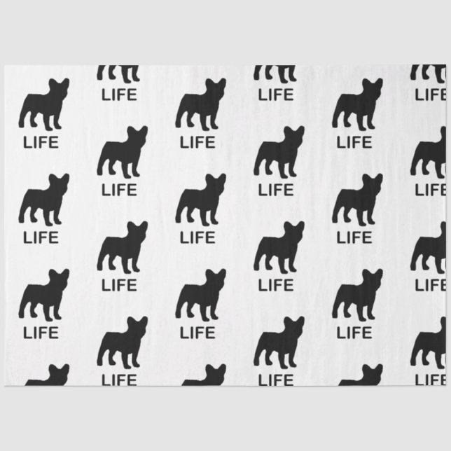 french bulldog life tissue paper (Front)