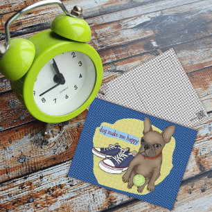 French Bulldog. life with a dog. Dog make me happy Postcard
