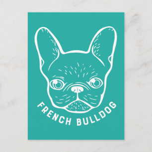 French Bulldog Line Art Postcard