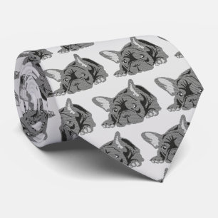 French Bulldog Lines Tie