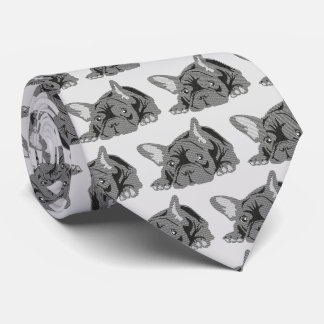 French Bulldog Lines Tie